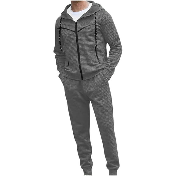 Aofany Men's Tracksuit Set Sweatsuit Jogging Suits Full Zip Casual Hooded Jackets Pants Athletic Workout 2 piece Outfits