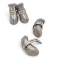 thumbnail image 1 of 4 Pcs/set Winter Pet Dog Shoes For Small Dogs Cats Super Warm Leather Dog Snow Boots Waterproof Chihuahua Pug Shoes Pet Supplies ShopWise Round, 1 of 13