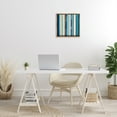 thumbnail image 3 of Stupell Industries Distressed Blue Stripes Abstract Painting Brown Floater Framed Canvas Art Print Wall Art, 18 x 18, 3 of 10