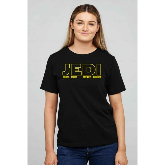 Jedi Justice Equity Diversity Inclusion Funny Graphic T-shirt up to size 5XL.