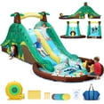 thumbnail image 3 of Toiyjofe Dinosaur Adventure Dual Slide Bounce House with Blower, Inflatable Water Slide with Climbing Wall, Outdoor Backyard Play Bouncer for Kids 3-10, 3 of 13
