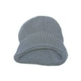 thumbnail image 2 of TopHeadwear GI Ribbed  Waffle Beanie w/ Visor - Grey, 2 of 2