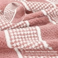 thumbnail image 3 of Tirrinia Striped Acrylic Blanket TV Throw 50" x 60", Super Soft Warm Comfy Blankets Bedding Couch Cabin Decorative All Season Throws, Pink, 3 of 8