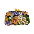 thumbnail image 4 of Bolso de mano con purpurina y diseño retro floral, elegante bolso de mano con lentejuelas para citas en la playa para mujeres, 4 of 10