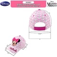 thumbnail image 5 of Disney Girls' Minnie Mouse Baseball Cap – 3D Bow Curved Brim Strap Back Hat (4-7), 5 of 7