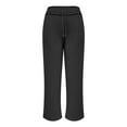 thumbnail image 4 of DeHolifer Womens Pants Wide Leg Long Pants Drawstring Elastic Waist Y2K Casual Loose Sweatpants with Pocket Dark Gray XL, 4 of 8