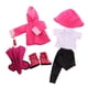 thumbnail image 3 of Camiseta, sombrero, impermeable, pantalones, zapatos, paraguas, conjunto de ropa para muñeco bebé de juguete de 18 pulgadas, 6 uds. (n564), 3 of 9