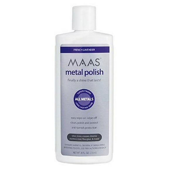 MAAS Polish Metal Polish, 8-Ounce - Clean, Shine and Protect Against Tarnish - Use on all Metals