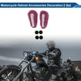 thumbnail image 2 of Motorcycle Helmet Accessories Decoration Large Rabbit Ears for Motorcycle Bicycle Skiing Helmets Rose Red Plush Sticker 2 Set, 2 of 6