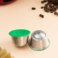 thumbnail image 2 of 1 Set Coffee Capsule High Durability Heat-Resistant Stainless Steel Refillable Coffee Capsule Filter Pod with Spoon Brush Set Home Supplies, 2 of 8