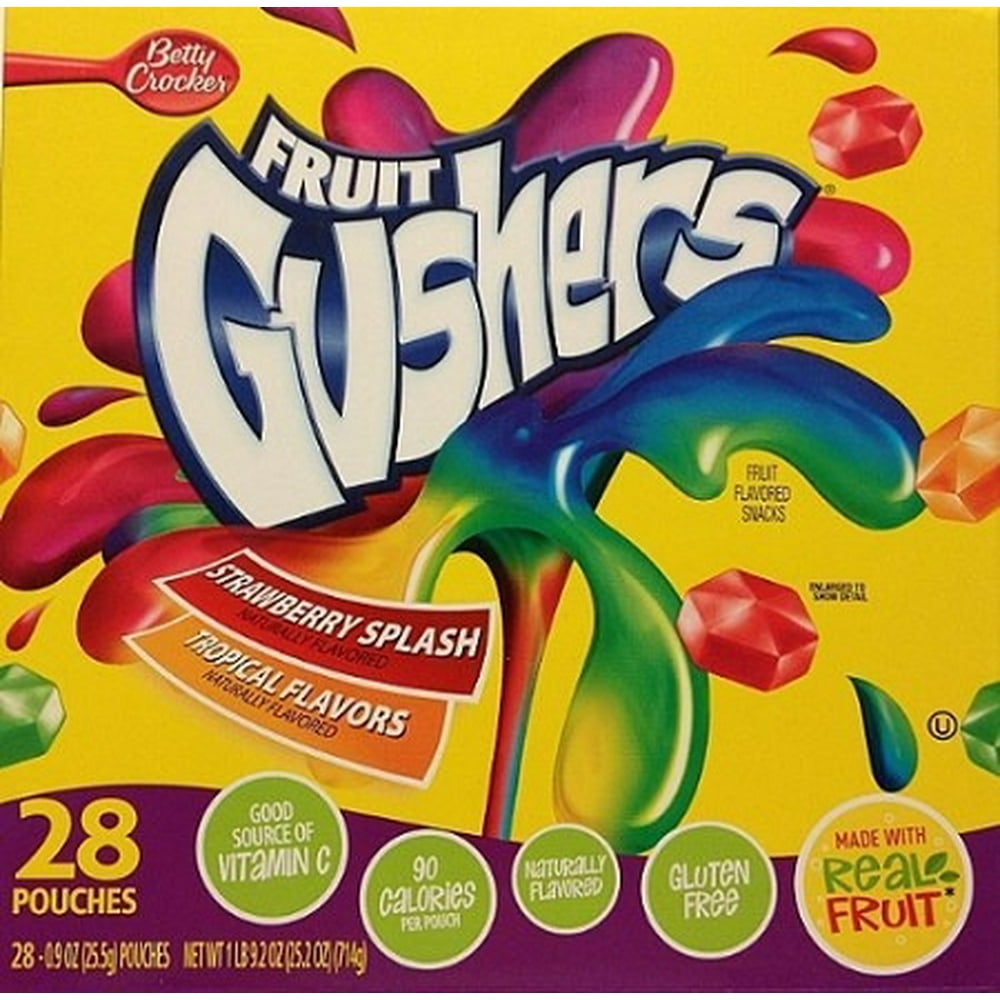 Betty Crocker Fruit Gushers, (Pack of 28)