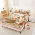 thumbnail image 2 of Erosebridal Kid Vintage Easter Rabbit Full Size Sheets, Groovy Floral Bed Sheets, 4pcs, 2 of 5