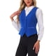 thumbnail image 4 of Chaleco de terciopelo INSPIRE CHIC para mujer, sin mangas, estilo retro, blazer steampunk, chaleco elegante, talla XS, azul real, 4 of 6