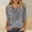 Gray, variant on 3/4 Sleeve Tops for Women 2024 Notched V Neck Plain T Shirts Casual Cute Three Quarter Length Dressy Blouses