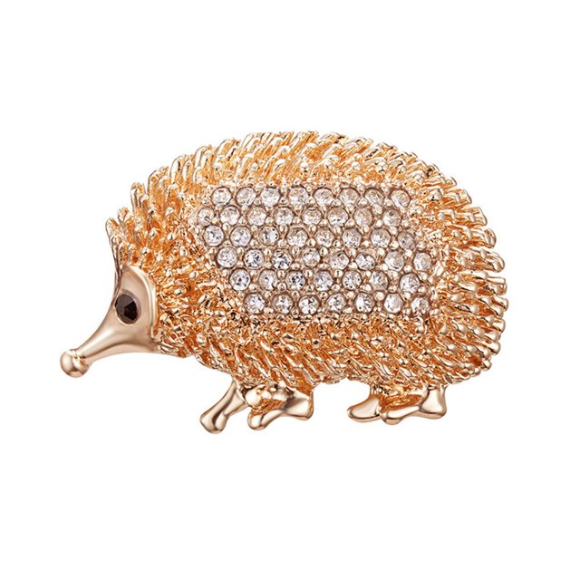 Langgg Rhinestones Animal Shaped Brooch Suits Clothes Collar Scarf Badge Pin Shining Chest Pin Jewelry Type 2