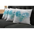 thumbnail image 5 of Ambesonne Blue Throw Pillow Cover 4 Pack, Its a Boy Grunge, 24", Turquoise and Blue, 5 of 5