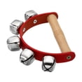 thumbnail image 3 of 1pcs Clochettes à Main, Clochette à Main Clochettes Portatives pour Poignet Clochettes Traîneau Instruments à Main en Bois avec 5 Clochettes Noël, Rouge, 3 of 5