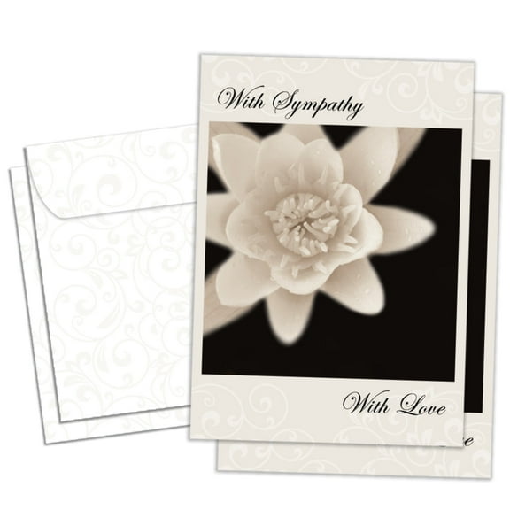 Tree-Free Greetings Sympathy Greeting Card 2 Pack, 100% Recycled Paper, 5 x 7, Thoughts and Hearts (GT69282)