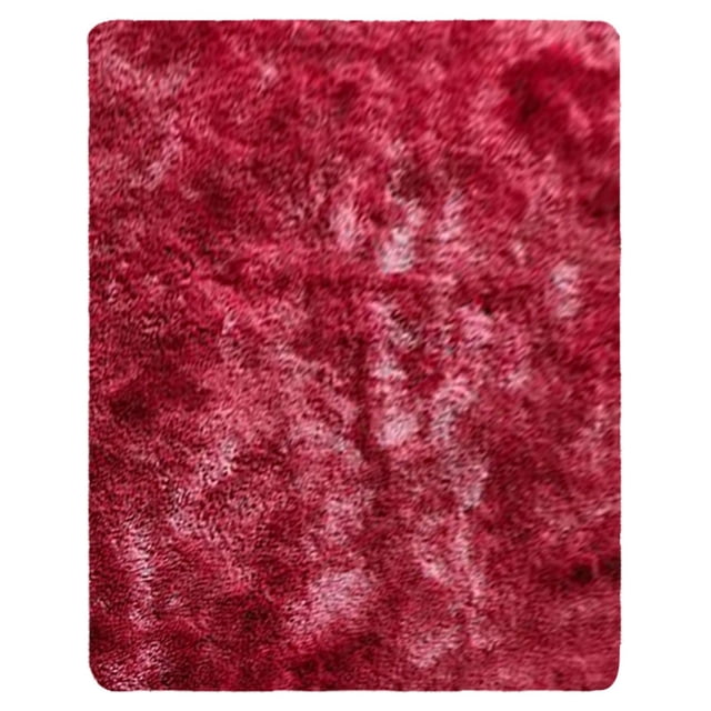 yulier Small Throw Rug, 16x24 inch Ultra Soft Rectangular Area Rug for Bedroom Living Room, Shaggy Fluffy Carpet Non Slip Indoor Rug for Nursery Home Decor, Wine