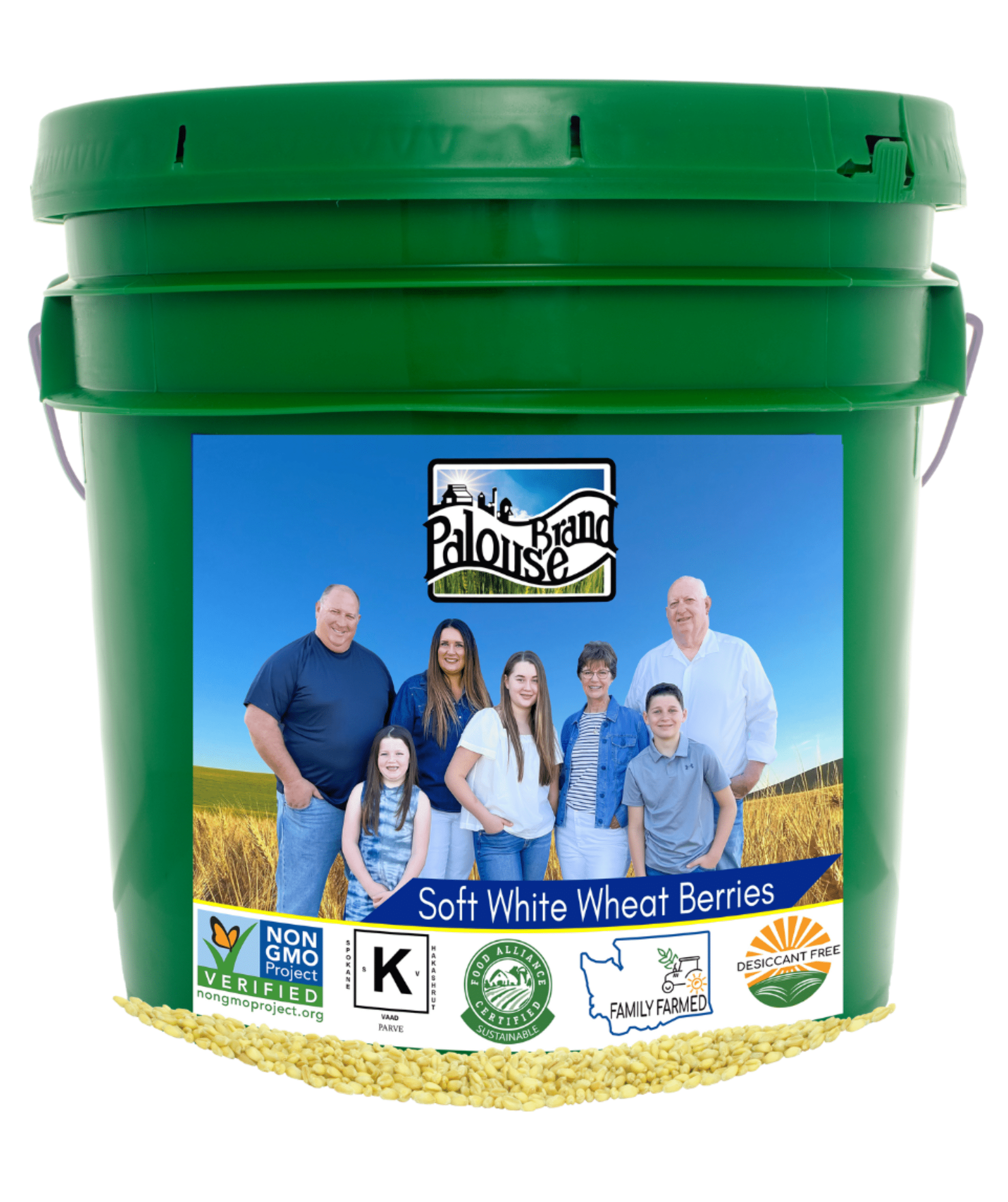 Soft White Wheat Berries 25 LBS Bucket