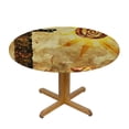 thumbnail image 3 of Orinice Sword Bread Sun Round Table Cover Stain Resistant Washable Indoor Outdoor Tablecloth Kitchen Dining Wedding Parties Picnic Farmhouse 100% Polyester Fiber 46-50, 3 of 8