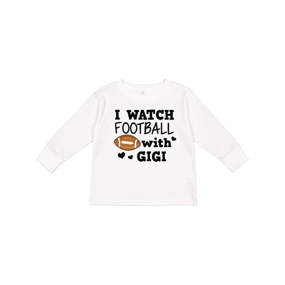 Inktastic I Watch Football with My Gigi Boys Long Sleeve Toddler T-Shirt