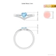 thumbnail image 4 of Angara Natural 0.35 Ct. Aquamarine with Diamond Heart Ring in Sterling Silver for Women (Ring Size: 11.5), 4 of 9