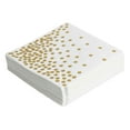 thumbnail image 2 of Koyal Wholesale Gold Foil Polka Dot Lunch Napkins 6.5-Inch, 50-Pack, Shiny Metallic Party Supplies Tableware Decoration, 2 of 4
