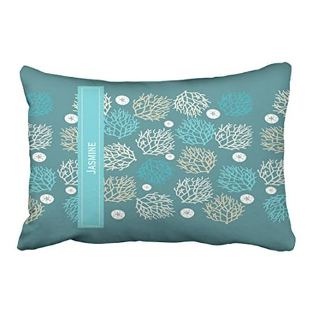 Winhome Rectangl Throw Pillow Covers Retro C Reef And Sand Winhome Rectangl Throw Pillow Covers Retro C Reef And Sand Dollar Beach Theme Personalize Customizable Pillowcases