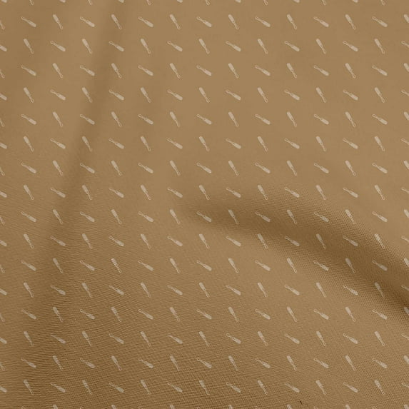 oneOone Cotton Poplin Tawny Brown Fabric Retro Tools Sewing Fabric By The Yard Printed Diy Clothing Sewing Supplies 42 Inch Wide
