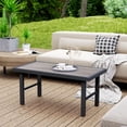 thumbnail image 2 of Outsunny Metal Patio Coffee Table, Outdoor Side Table, Distressed Grey, 2 of 10