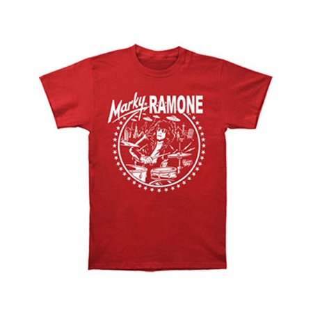 Ramones Ramones Men S Red Drums Icon Logo Slim Fit T Shirt Red