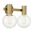 thumbnail image 4 of Warm Brass Two Light Bathroom Vanity from the Wright Collection, 4 of 5