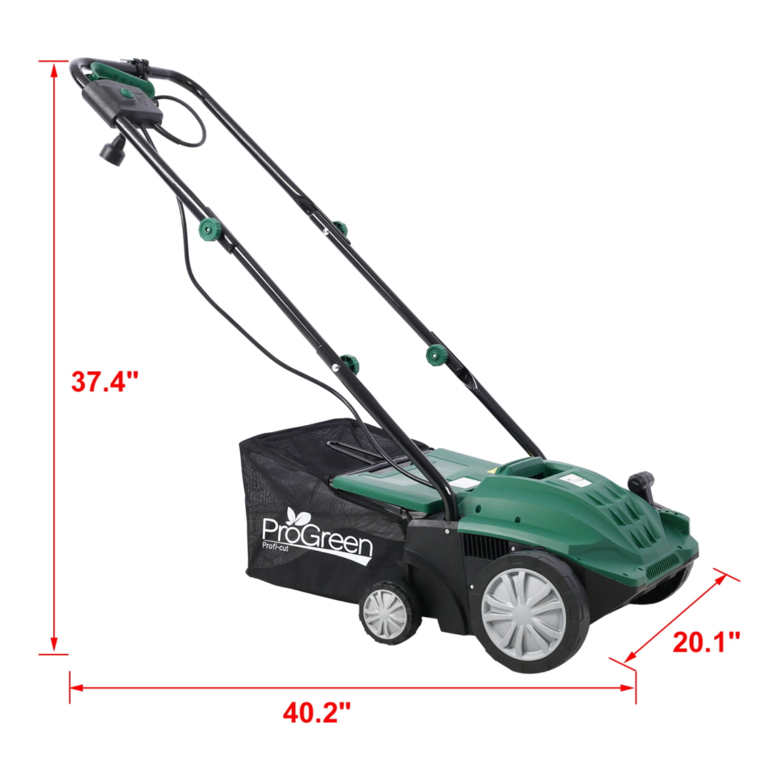 Garden Scarifier, 2-in-1 16INCH Dethatcher Scarifier,15 Amp Electric Lawn Dethatcher,Removable Collection Bag extra large 58QT