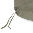 thumbnail image 6 of Jordan Manufacturing Sunbrella 74" x 22" Canvas Taupe Solid Rectangular Outdoor Chaise Lounge Cushion with Ties and Hanger Loop, 6 of 11