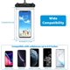 thumbnail image 2 of 6 piezas para bolsa de teléfono impermeable universal, funda subacuática, bolsa seca transparente para teléfono celular con cordón, bolsa para natación, snorkel, deportes acuáticos para, 2 of 7