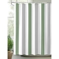 thumbnail image 2 of Shower Curtains for Bathroom-60"x72", Modern Minimalist Striped Art Waterproof Bath Curtain Grommet Shower Curtain Set with Hooks, Sage Green Gray Stripe Washable Bath Accessories, 2 of 6