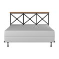 thumbnail image 2 of Hillsdale Furniture Ashford Oak Finish Wood and Black Metal Full/Queen Headboard with Bed Frame, 2 of 11
