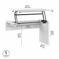 thumbnail image 3 of Pemberly Row Bureau Assis-Debout 3 Positions 47W x 23D x 30H en Blanc, 3 of 6