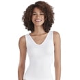 thumbnail image 1 of Vanity Fair Womens Everyday Layers Seamless Smoothing Spin Tank, S, Star White, 1 of 9