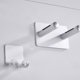 thumbnail image 4 of Monstrate Soporte de montaje en pared Soporte adhesivo para colgar Sin gancho de enchufe de perforación Estante de estante de estilo simple Juegos de accesorios de baño Plata, 4 of 6