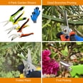 thumbnail image 2 of Tijeras de podar Lengnoyp, paquete de 4, con guantes de jardinería de acero inoxidable, 2 of 6
