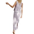 thumbnail image 4 of Women Skirt Set, Sleeveless Tie-up Vest with Low Waist Long Skirt, 4 of 6