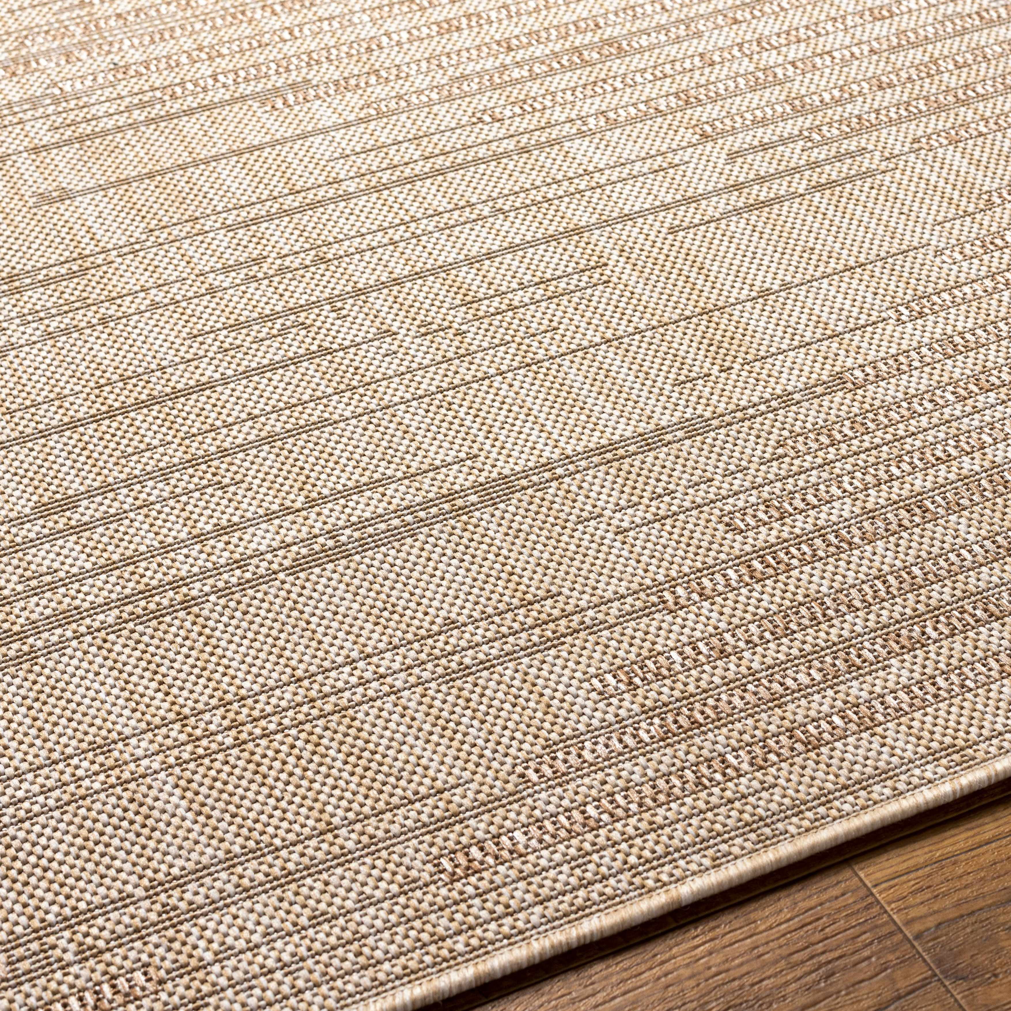 Hauteloom Winmalee Living Room, Bedroom Patio Outdoor Area Rug - Bohemian, Transitional - Tan, Cream, Beige - 5'3" x 7'