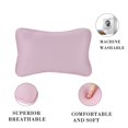 thumbnail image 3 of Almohada de baño para bañera, antideslizante, transpirable, suave, cómodo soporte para la cabeza y el cuello, lavable a máquina, 2 ventosas (rosa claro) JFHHH pequeña, 3 of 5