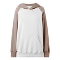 thumbnail image 7 of Oversized Hoodies for Women 2025 Fall Winter Long Sleeve Color Block Hooded Sweatshirt with Pockets Pullover Tops, 7 of 7