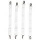 thumbnail image 1 of Sujetadores de sábanas ajustables Bling Bling 4 Uds tirantes banda elástica Clips soporte blanco, 1 of 14