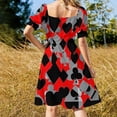 thumbnail image 3 of GREY RED & BLACK CASINO NIGHT ABSTRACT ART Sleeveless Dress Women's dresses, 3 of 6