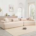 thumbnail image 4 of Modern Minimalist Boucle Fabric 3-Seater Sofa 220cm with High-Density Foam Filling and Removable Cushions, 4 of 26