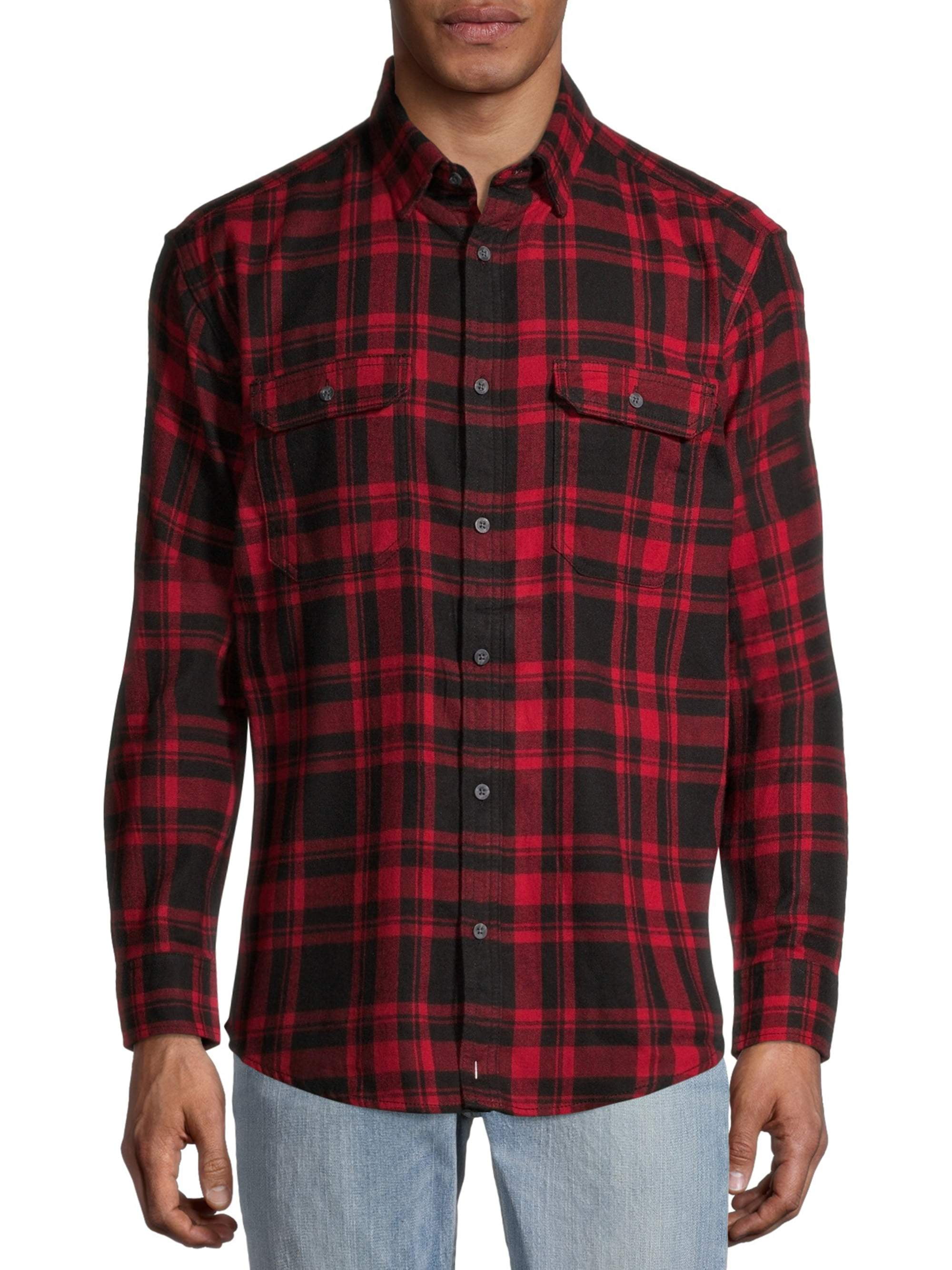 Men's and Big Men's Super Soft Flannel Shirt, up to